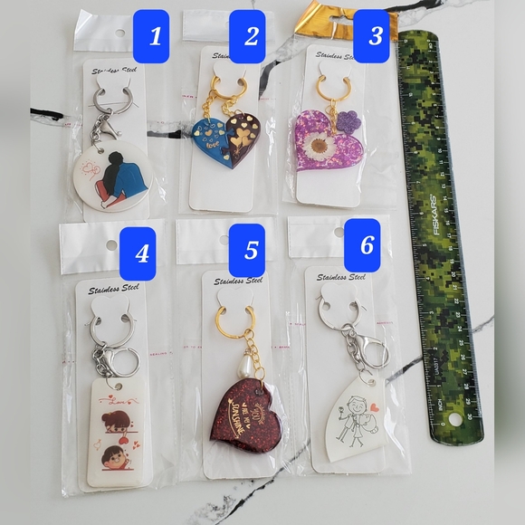 Valentines Hand-made HandCrafted Love Key Chains/Bag Charms Winners Choice New - Picture 2 of 9